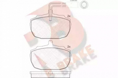 R BRAKE rb0407 -  Комплект тормозных колодок, дисковый тормоз
